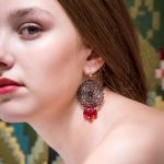 Orecchino Elisabeth Crystal Scarlet con Cristalli Swarovski