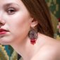 ELISABETH Crystal Scarlet earring with Swarovski Crystals